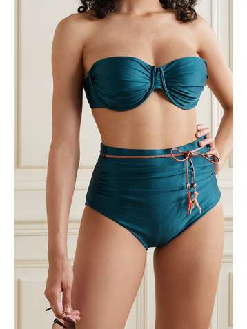 ZIMMERMANN Cassia Bikini mit Bügeln und Verzierung in Metallic-Optik