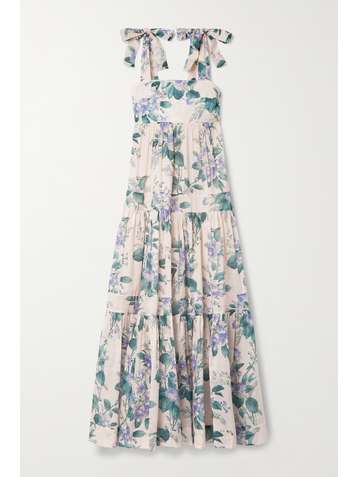 ZIMMERMANN Cassia floral-print cotton-voile midi dress