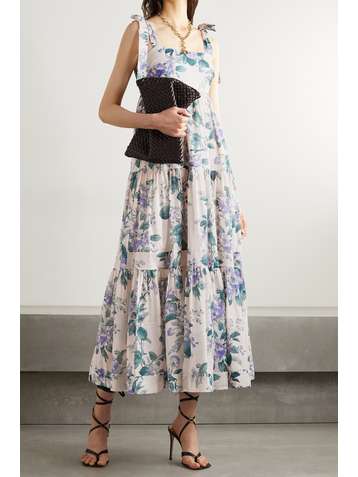 ZIMMERMANN Cassia floral-print cotton-voile midi dress