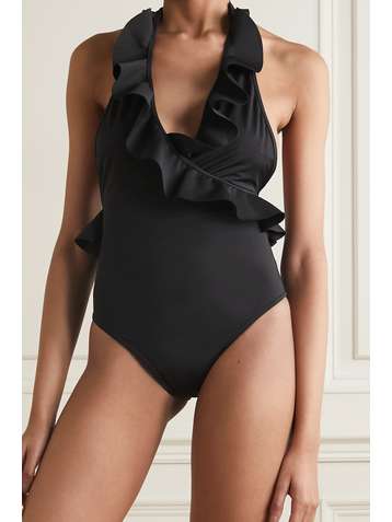 ZIMMERMANN Cassia wrap-effect ruffled swimsuit