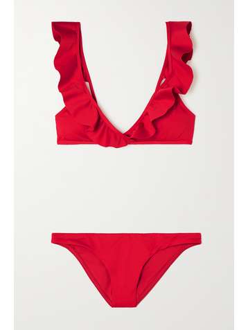 ZIMMERMANN Bikini à volants Cassia Waterfall
