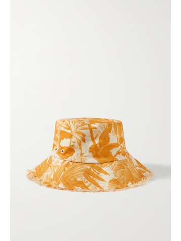 ZIMMERMANN Printed linen-twill bucket hat