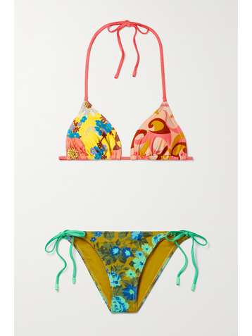 ZIMMERMANN Estelle Triangel-Bikini mit Print