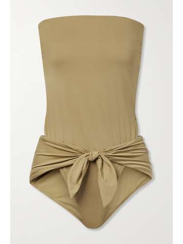 ZIMMERMANN Aliane tie-front cutout bandeau swimsuit