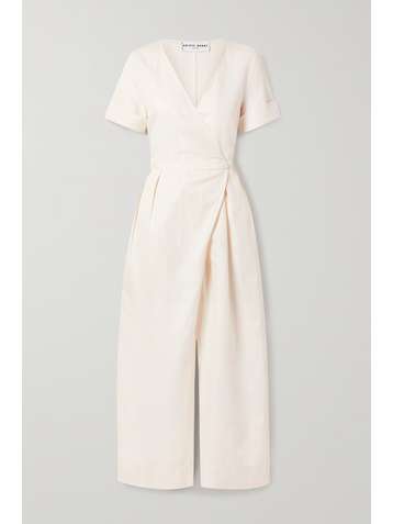 APIECE APART Tambor linen and cotton-blend twill wrap jumpsuit