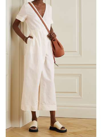 APIECE APART Tambor linen and cotton-blend twill wrap jumpsuit