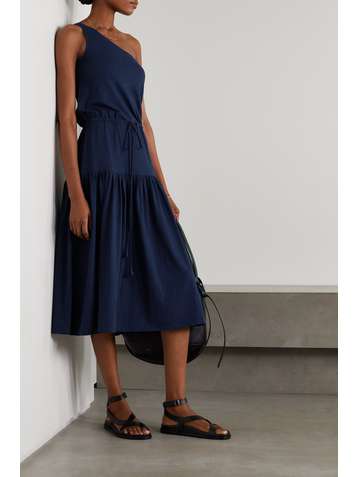 APIECE APART Maramar one-shoulder cotton-jersey midi dress