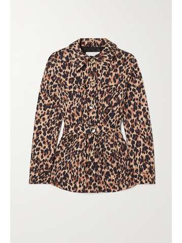 RACIL Leopard-print cotton-blend jacket