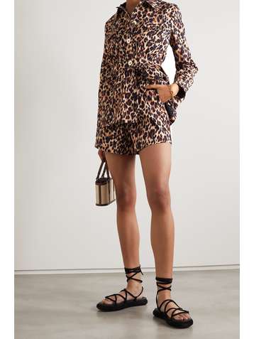 RACIL Leopard-print cotton-blend jacket