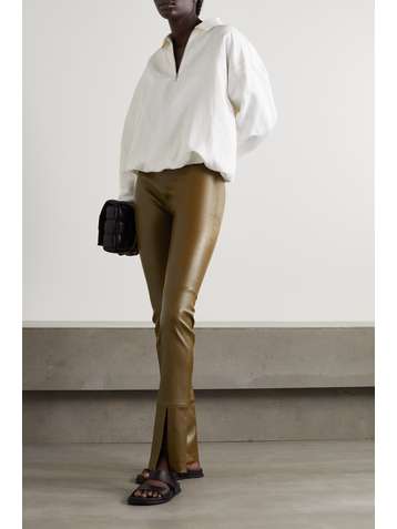 ROSETTA GETTY Leather flared pants