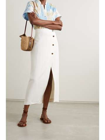 DIANE VON FURSTENBERG Fiona pintucked stretch-cotton poplin top