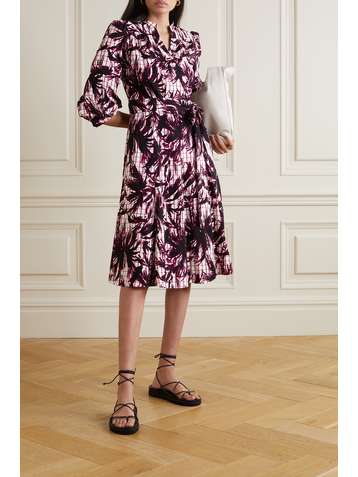 DIANE VON FURSTENBERG Adele printed cotton-jacquard wrap dress