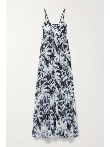 DIANE VON FURSTENBERG Monica Maxikleid aus bedrucktem Chiffon aus einer Baumwoll-Seidenmischung