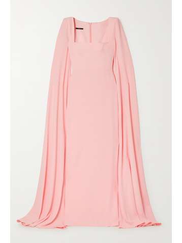 ALEX PERRY Auden cape-effect satin-crepe gown