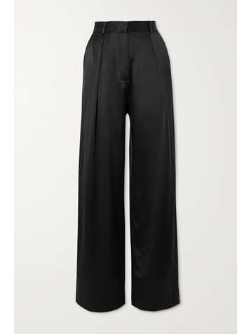 MICHAEL LO SORDO Boy silk-satin wide-leg pants