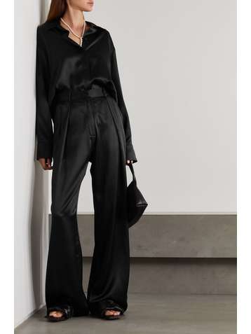 MICHAEL LO SORDO Boy silk-satin wide-leg pants