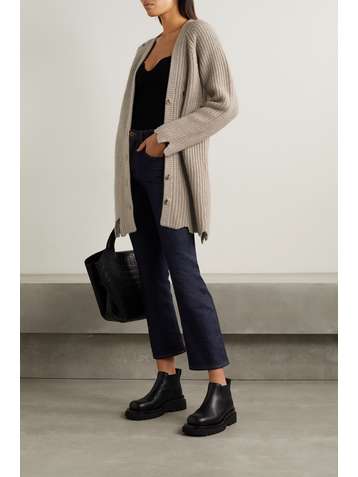 KHAITE Cardigan en cachemire à effet vieilli Rory