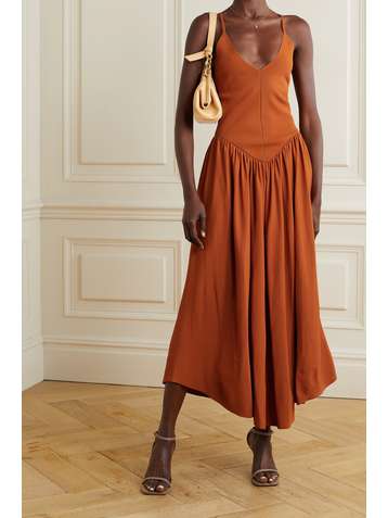 KHAITE Mila stretch-knit midi dress