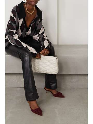KHAITE Pull oversize en laine mérinos mélangée à motif jacquard Noelle