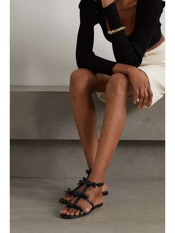 VALENTINO Valentino Garavani bow-detailed leather sandals