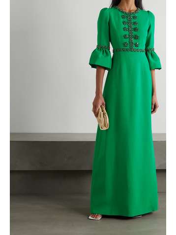 ANDREW GN Embellished crepe gown