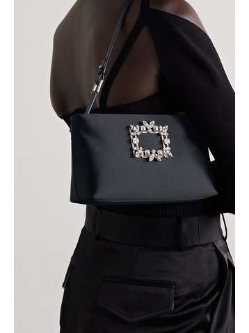 ROGER VIVIER Nightlily embellished satin shoulder bag
