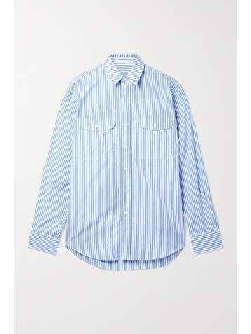WARDROBE.NYC Oversized striped cotton-poplin shirt