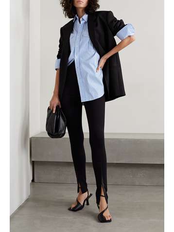 WARDROBE.NYC Oversized striped cotton-poplin shirt
