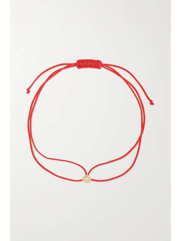 OCTAVIA ELIZABETH + NET SUSTAIN Parachute Nesting Gem 18-karat recycled gold, diamond and cord bracelet