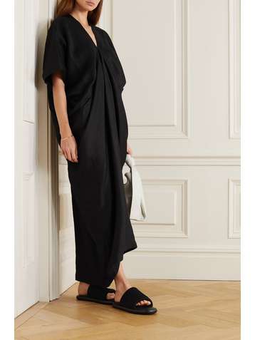 CO Robe longue oversize en lin biologique à drapé Natural World - NET SUSTAIN