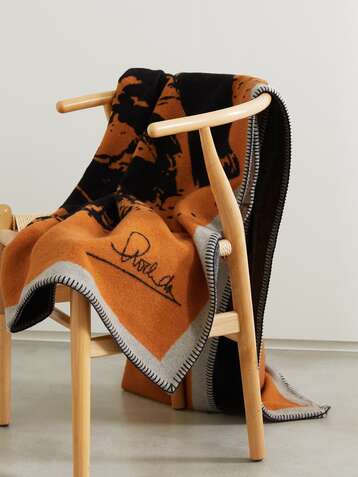 JW ANDERSON + Magdalene Odundo intarsia wool and cashmere-blend blanket