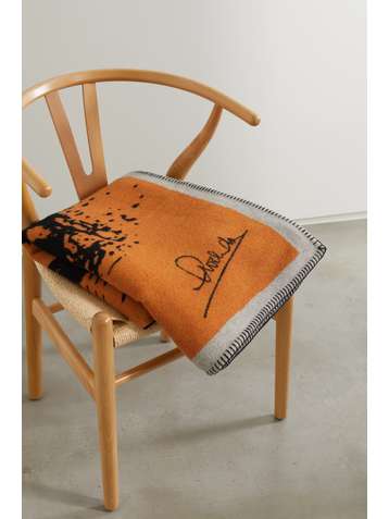 JW ANDERSON + Magdalene Odundo intarsia wool and cashmere-blend blanket