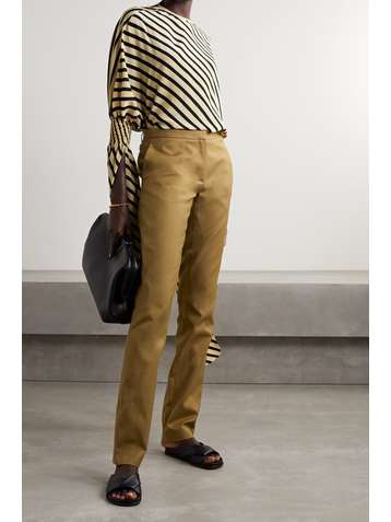 PETAR PETROV Gema cotton-twill slim-leg pants