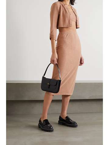 REFORMATION + NET SUSTAIN Janice knitted cardigan, camisole and midi skirt set