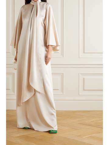 RASARIO Robe du soir en satin de soie à nœud