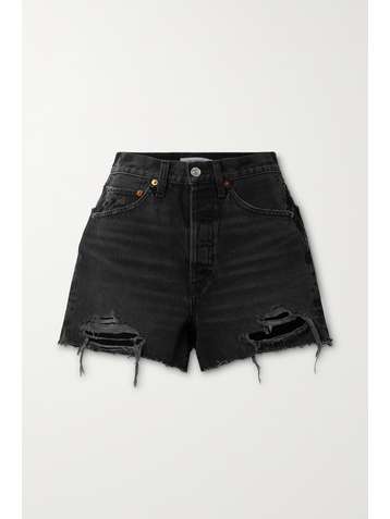 RE/DONE 50s distressed denim shorts
