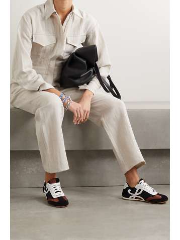 RIVET UTILITY + NET SUSTAIN Powerhouse herringbone linen and cotton-blend jumpsuit