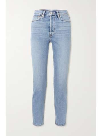 RE/DONE 90s Comfort Stretch High-Rise Ankle Crop skinny jeans