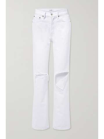 RE/DONE 90s distressed high-rise straight-leg jeans
