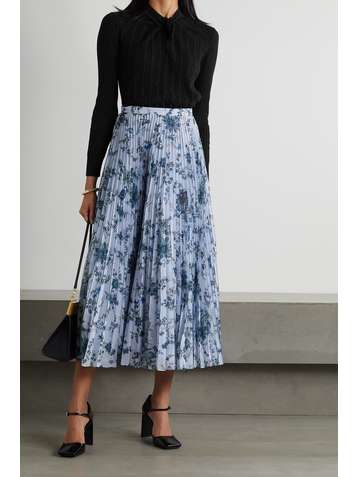 ERDEM Pull noué sur le devant en coton et cachemire mélangés Rae