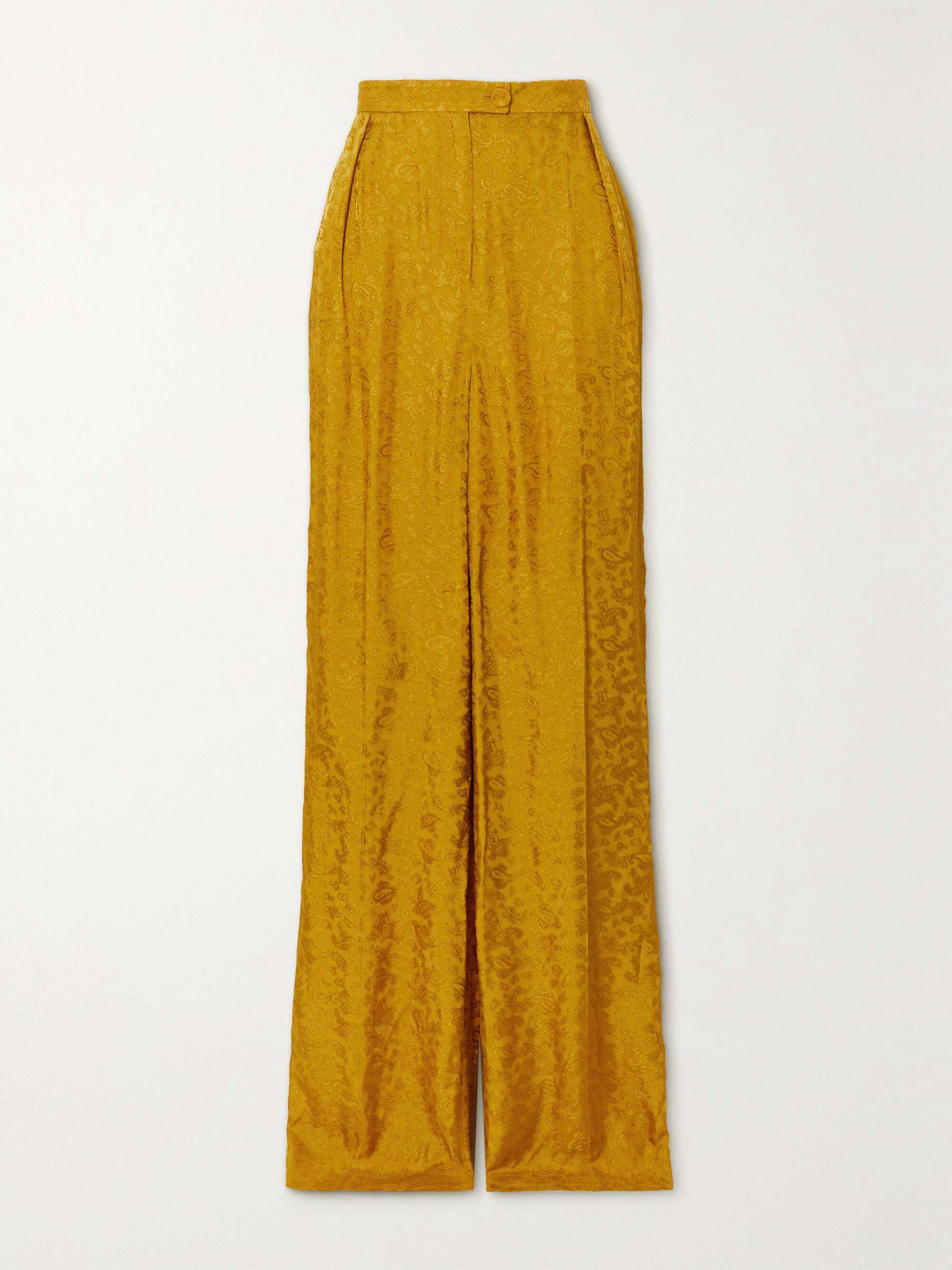 Mustard Hortencia pleated satin 
