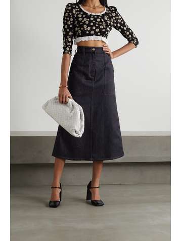 ERDEM Jupe midi en jean Ardith