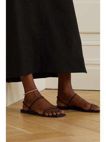 JACQUIE AICHE 14-karat rose gold, opal and diamond anklet