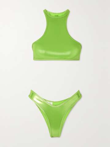 THE ATTICO Metallic-Bikini