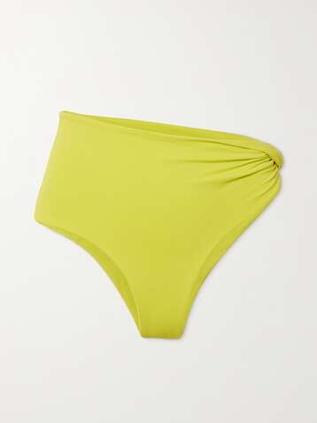 THE ATTICO Twisted ribbed bikini briefs