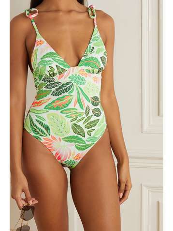 SOLID & STRIPED The Olympia reversible printed swimsuit