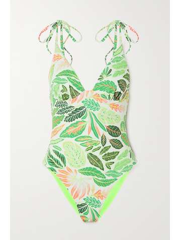 SOLID & STRIPED The Olympia reversible printed swimsuit