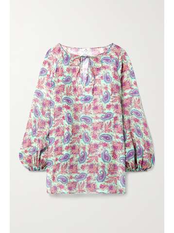 ETRO Sacramento printed cotton and silk-blend voile shirt