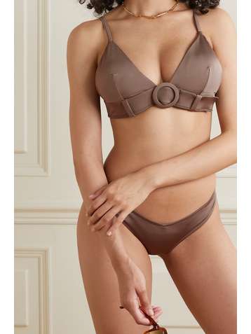 EVARAE + NET SUSTAIN Sabine belted stretch-ECONYL bikini top