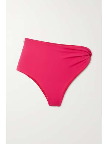 THE ATTICO Twisted ribbed bikini briefs